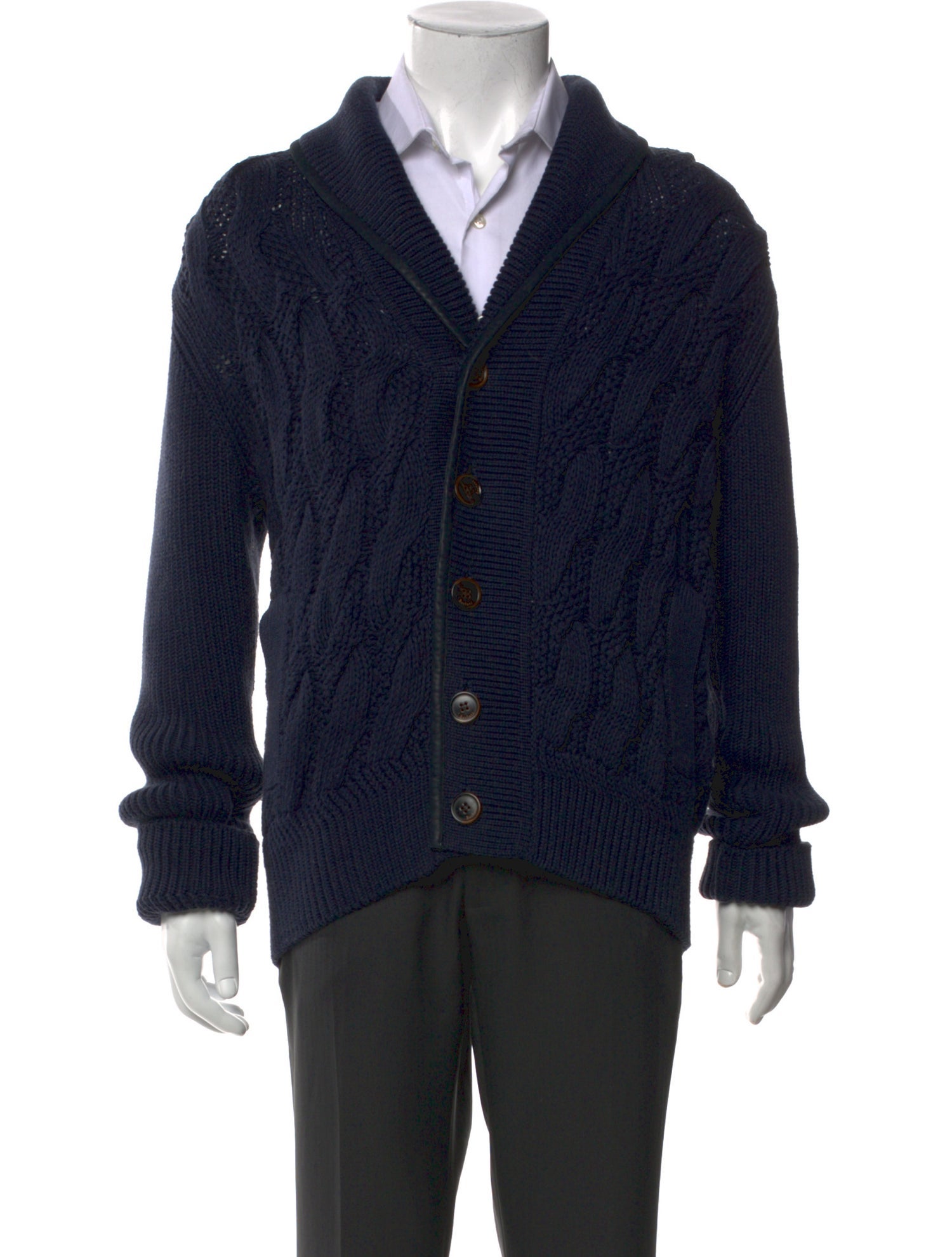 Berluti V-Neck Long Sleeve Cardigan