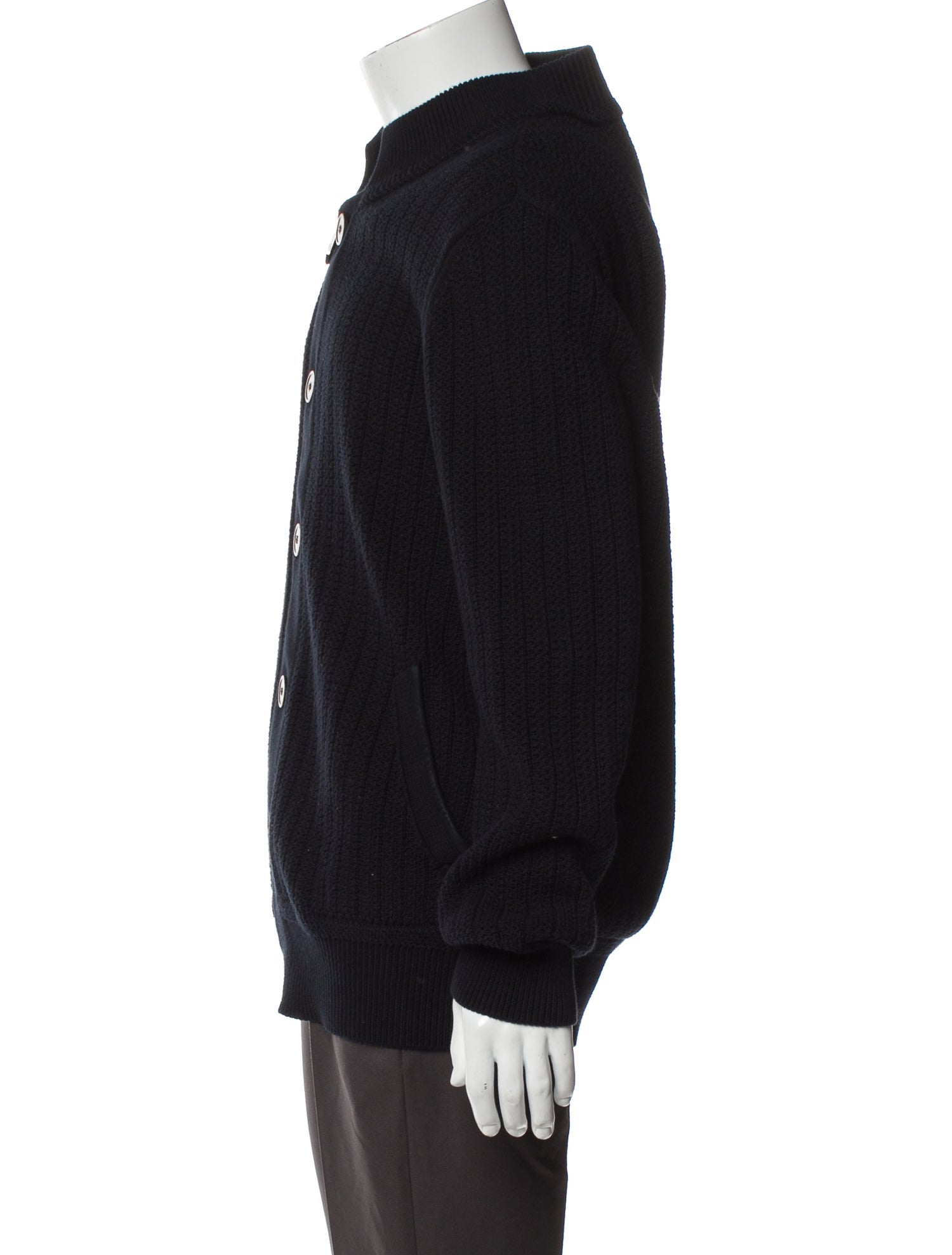 Berluti Mock Neck Long Sleeve Cardigan