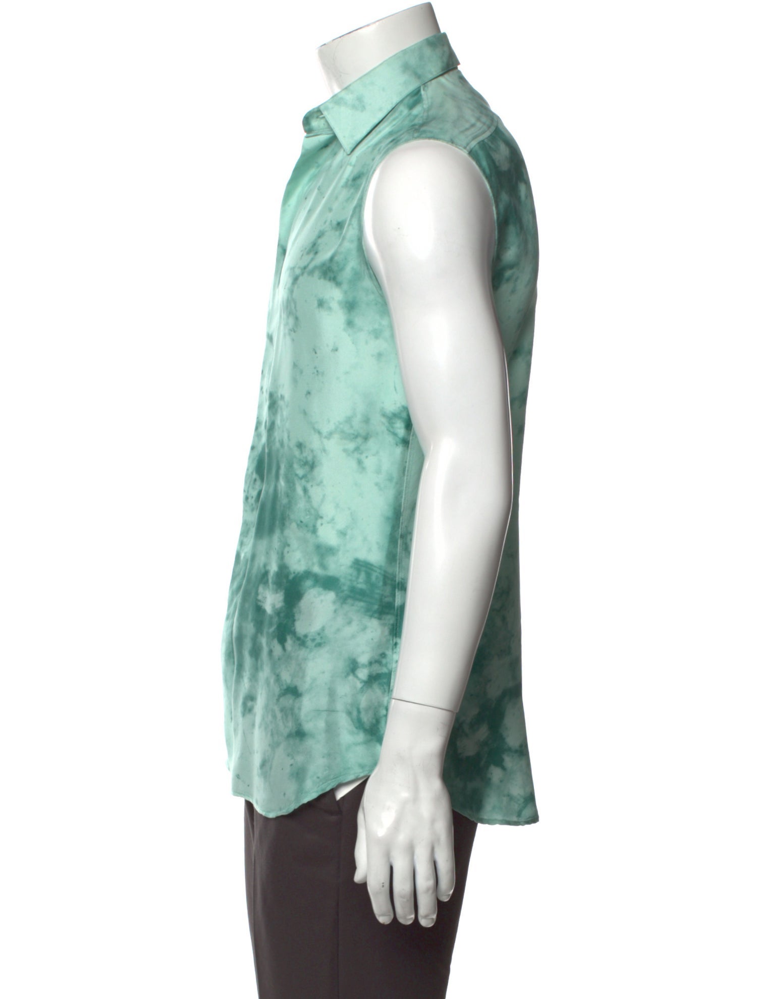 Berluti Tie-Dye Print Sleeveless Shirt