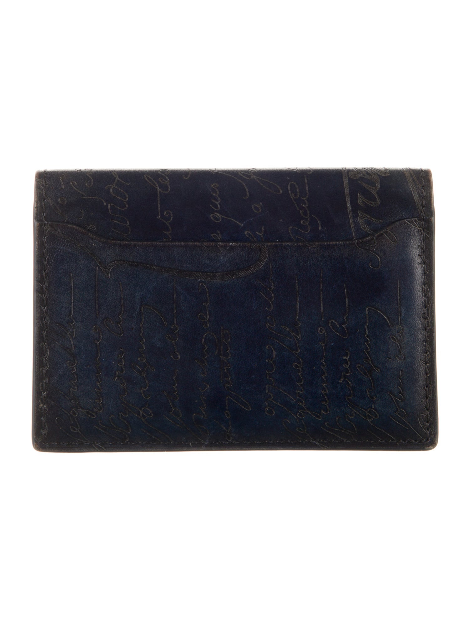 Berluti Leather Printed Card Holder