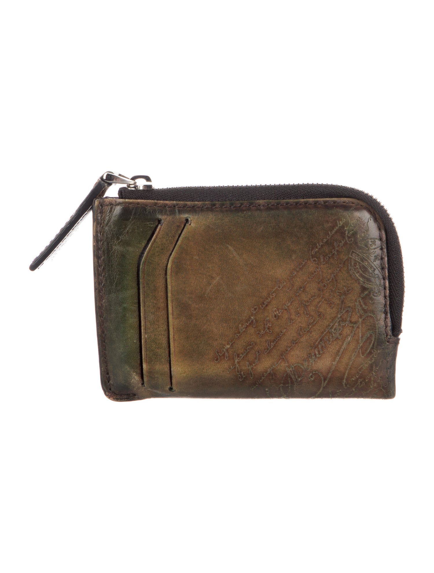 Berluti Leather Printed Wallet