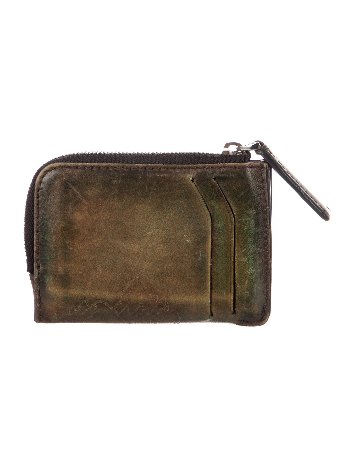 Berluti Leather Printed Wallet