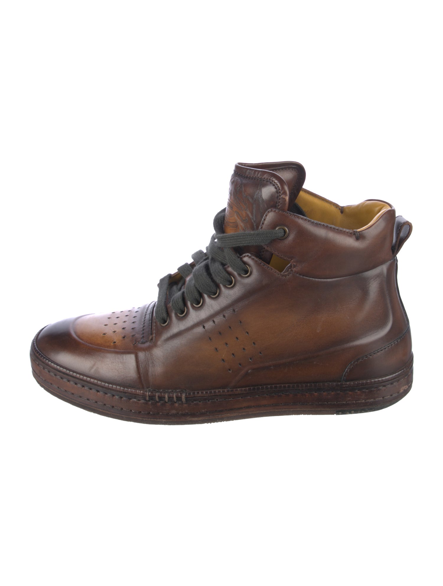 Berluti Leather Lace-Up Boots