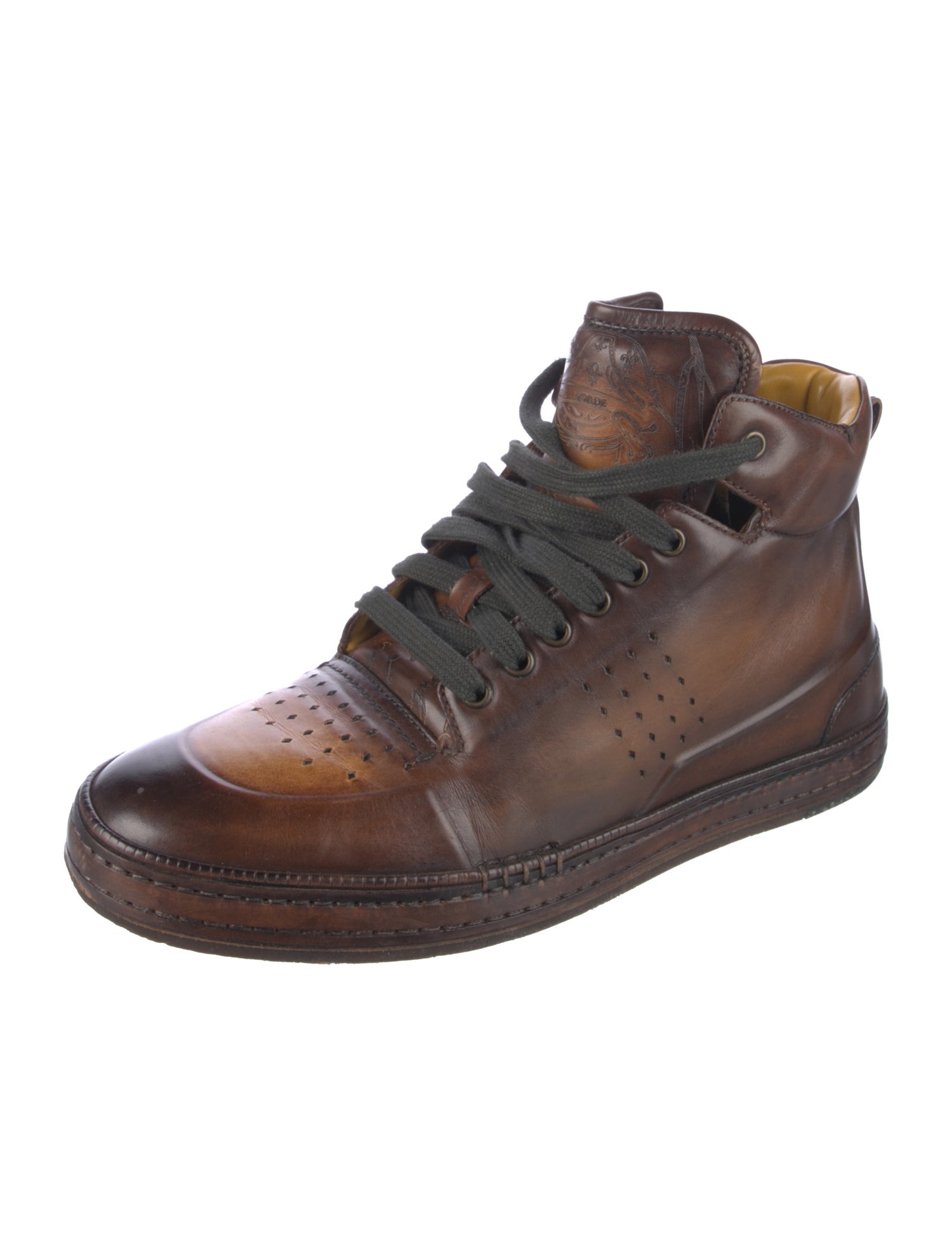Berluti Leather Lace-Up Boots