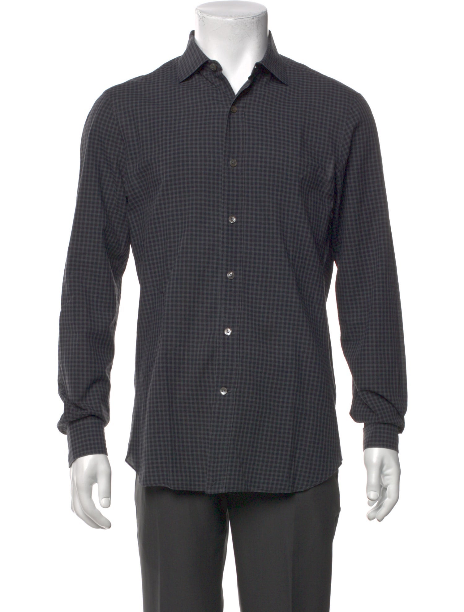 Berluti Plaid Print Long Sleeve Shirt
