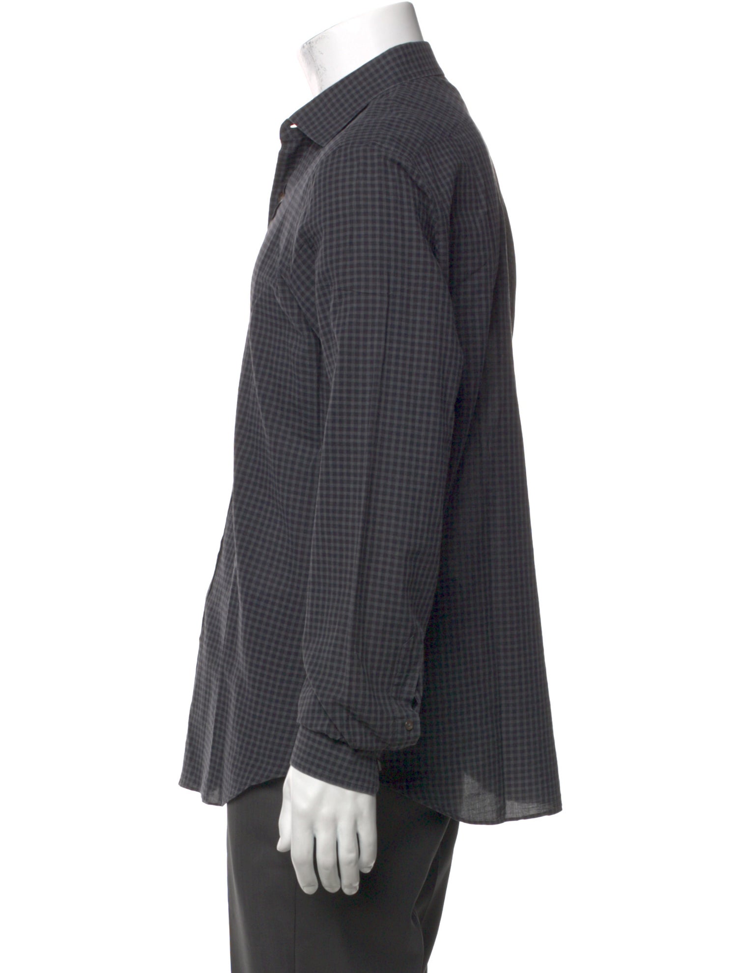 Berluti Plaid Print Long Sleeve Shirt