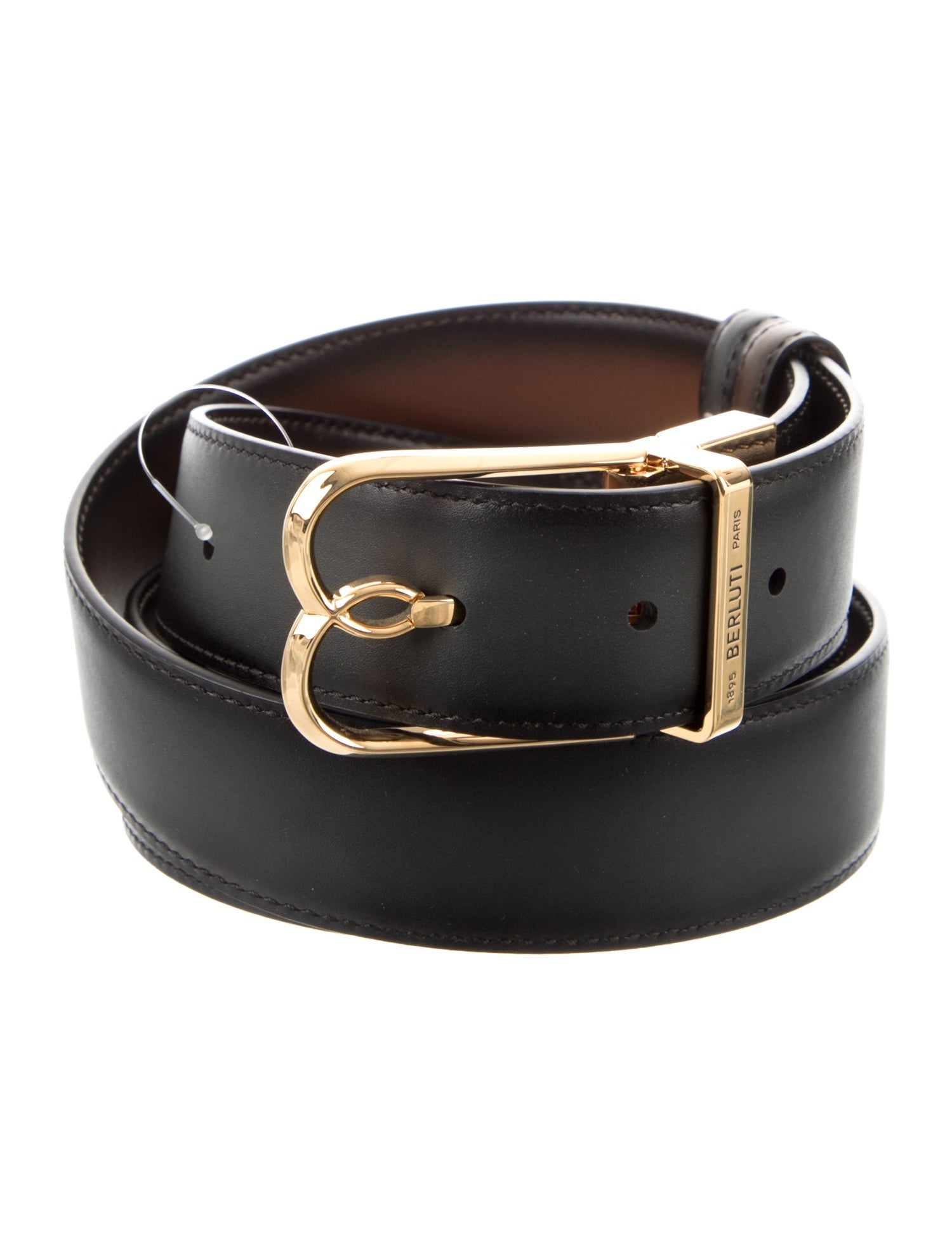Berluti Wide Leather Belt