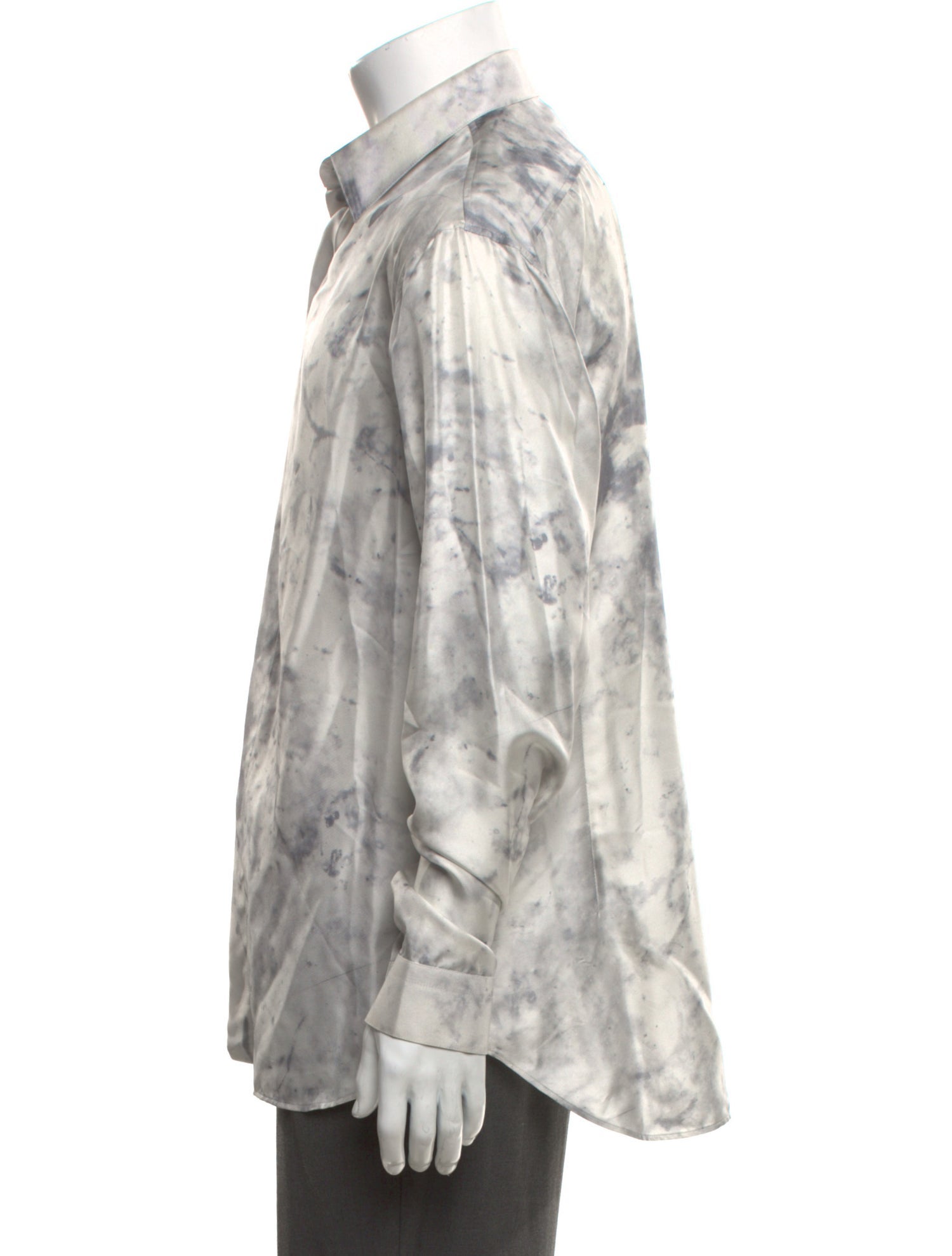 Berluti Silk Tie-Dye Print Dress Shirt