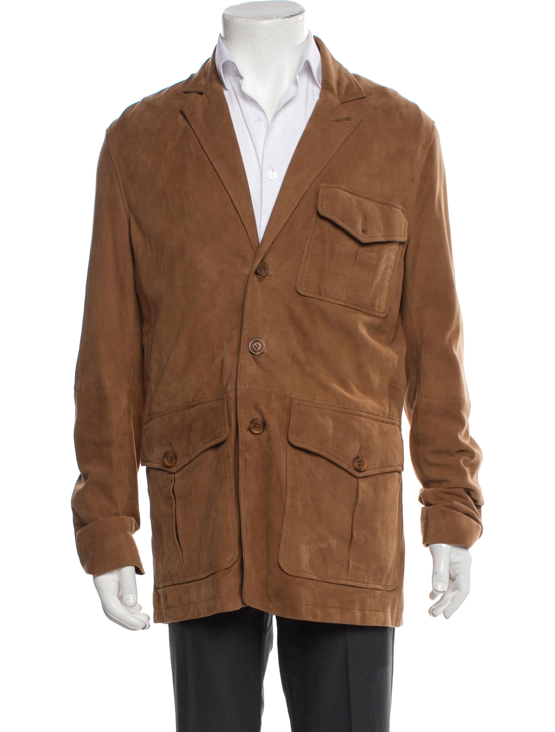 Bruno Magli Leather Utility Jacket