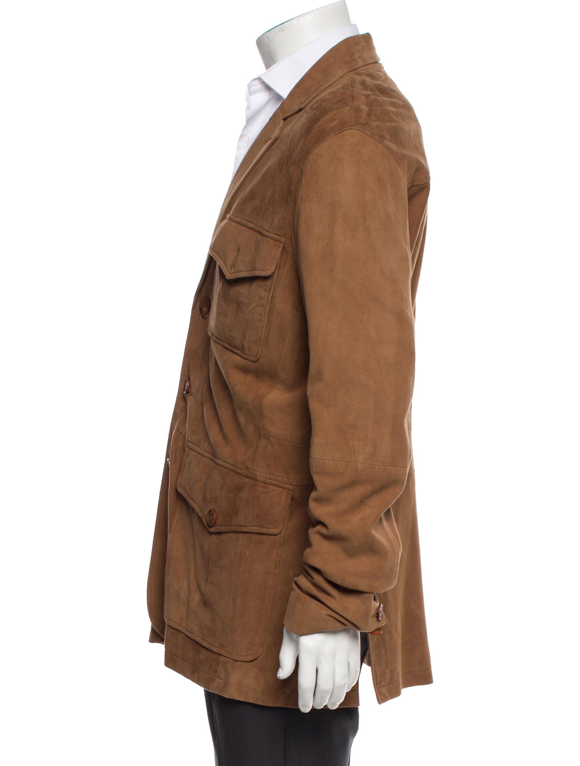 Bruno Magli Leather Utility Jacket