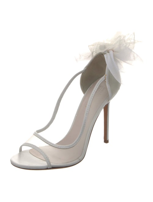 Bruno Magli Mesh Feather Trim Slingback Sandals