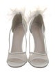 Bruno Magli Mesh Feather Trim Slingback Sandals