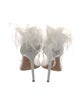 Bruno Magli Mesh Feather Trim Slingback Sandals