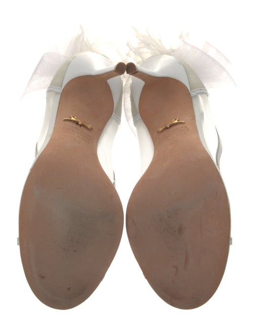 Bruno Magli Mesh Feather Trim Slingback Sandals