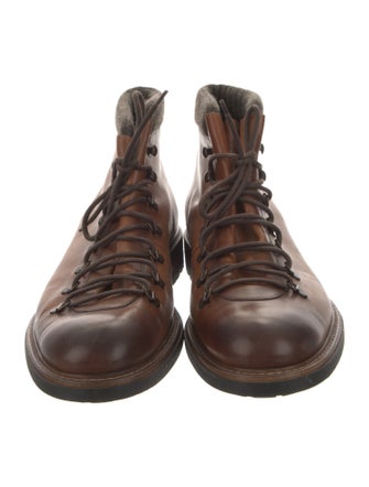 Bruno Magli Leather Lace-Up Boots