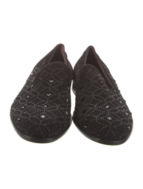 Bruno Magli Suede Crystal Embellishments Loafers