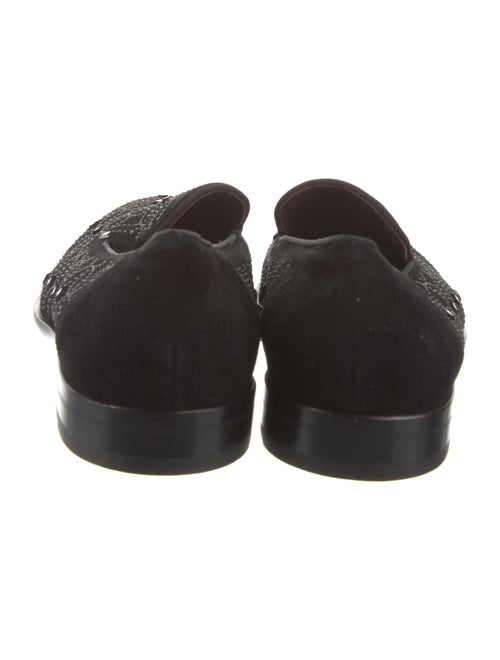Bruno Magli Suede Crystal Embellishments Loafers