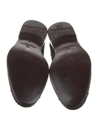 Bruno Magli Suede Crystal Embellishments Loafers