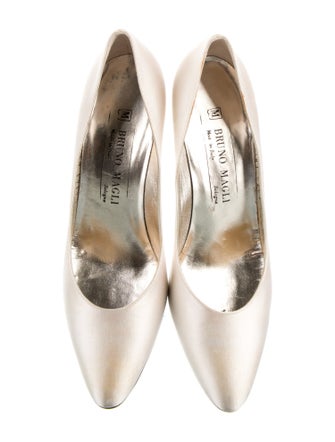 Bruno Magli Satin Bow Accents Pumps