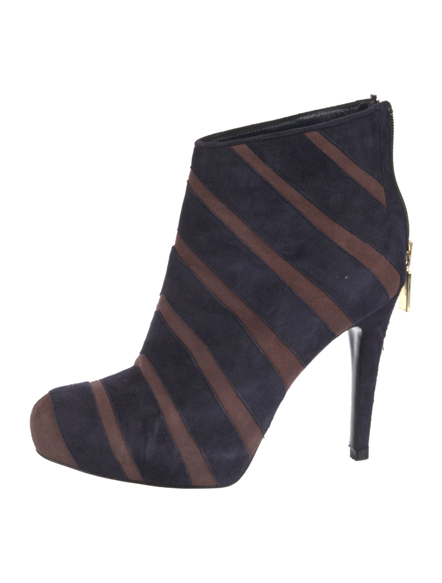 Bruno Magli Suede Colorblock Pattern Boots