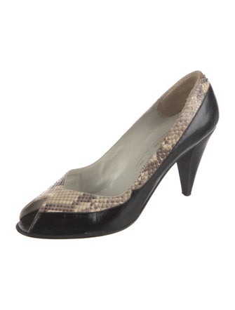 Bruno Magli Embossed Leather Animal Print Pumps