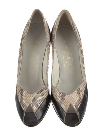 Bruno Magli Embossed Leather Animal Print Pumps