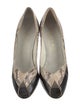 Bruno Magli Embossed Leather Animal Print Pumps
