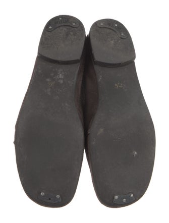 Bruno Magli Suede Leather Trim Embellishment Loafers