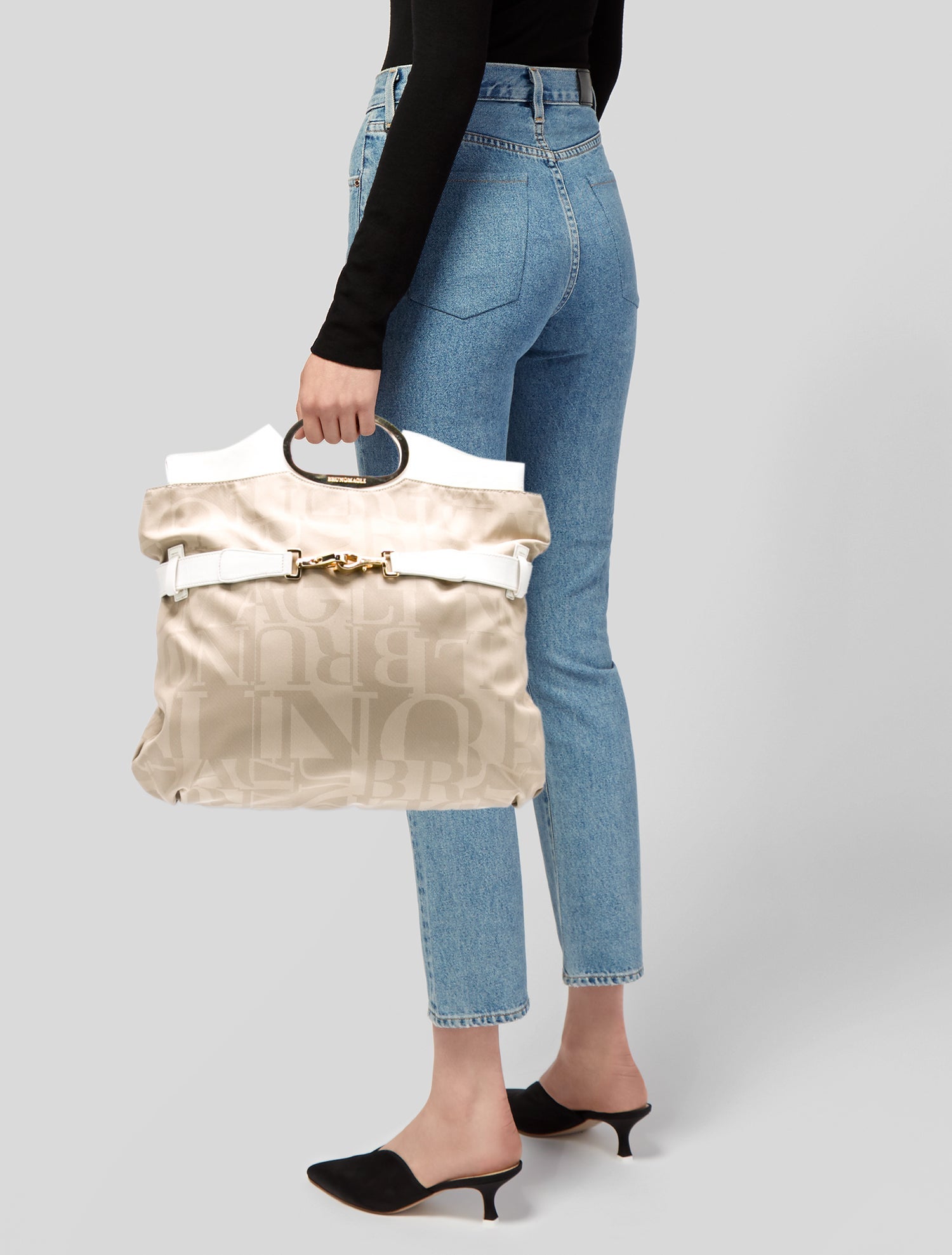 Bruno Magli Canvas Top Handle Bag