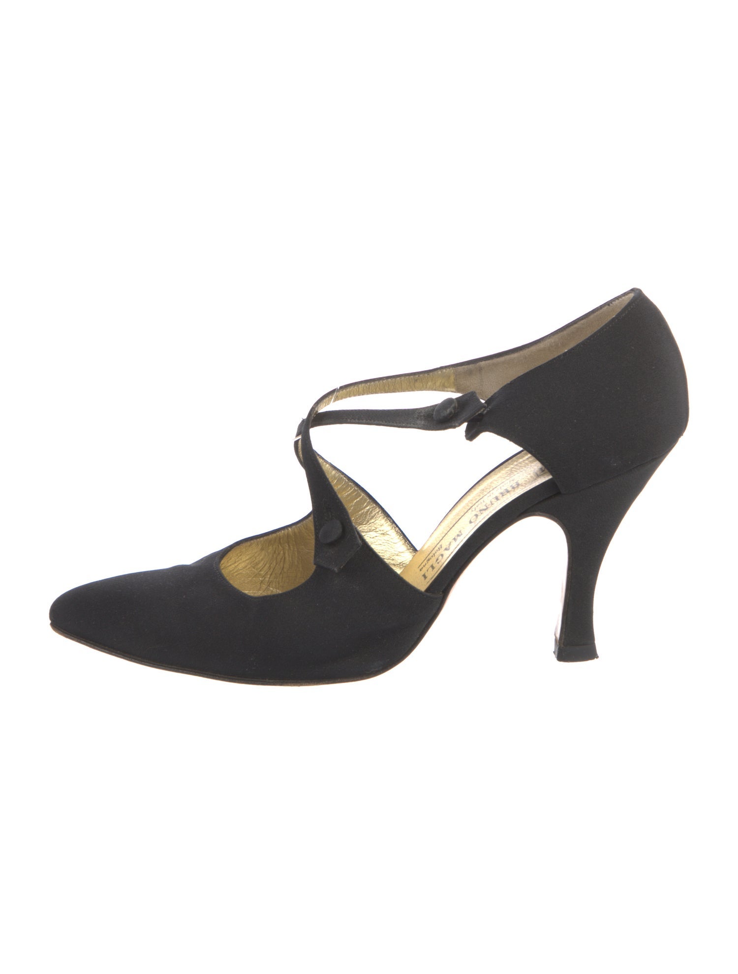 Bruno Magli Satin T-Strap Pumps