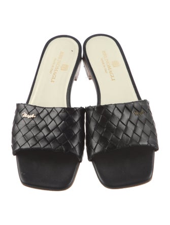 Bruno Magli Leather Slides