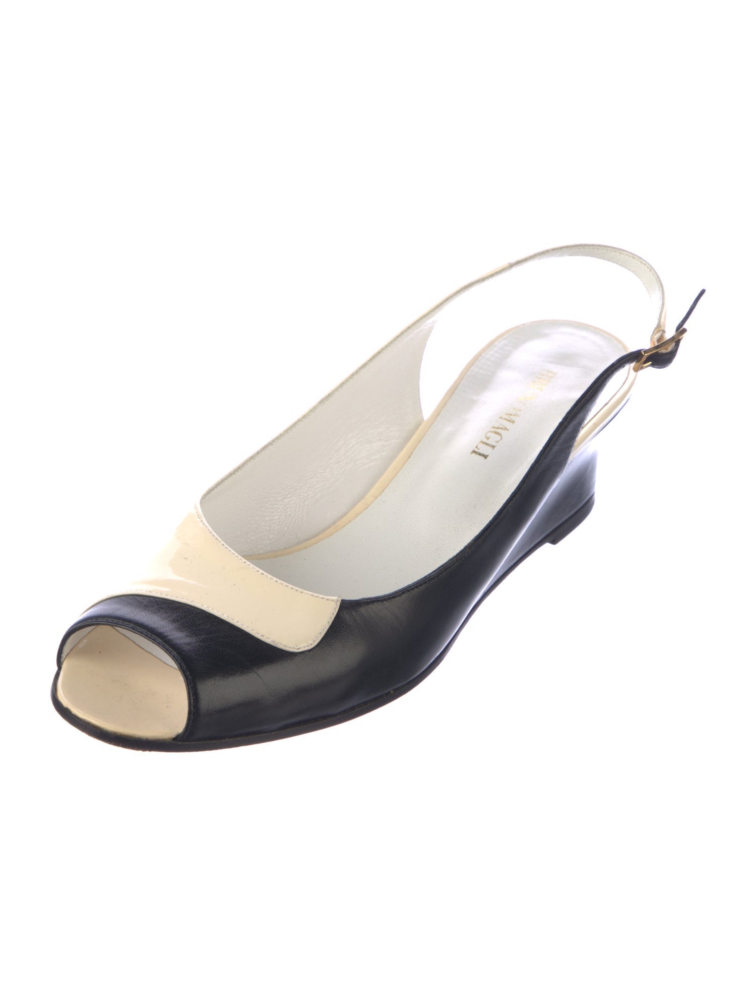 Bruno Magli Patent Leather Slingback Sandals