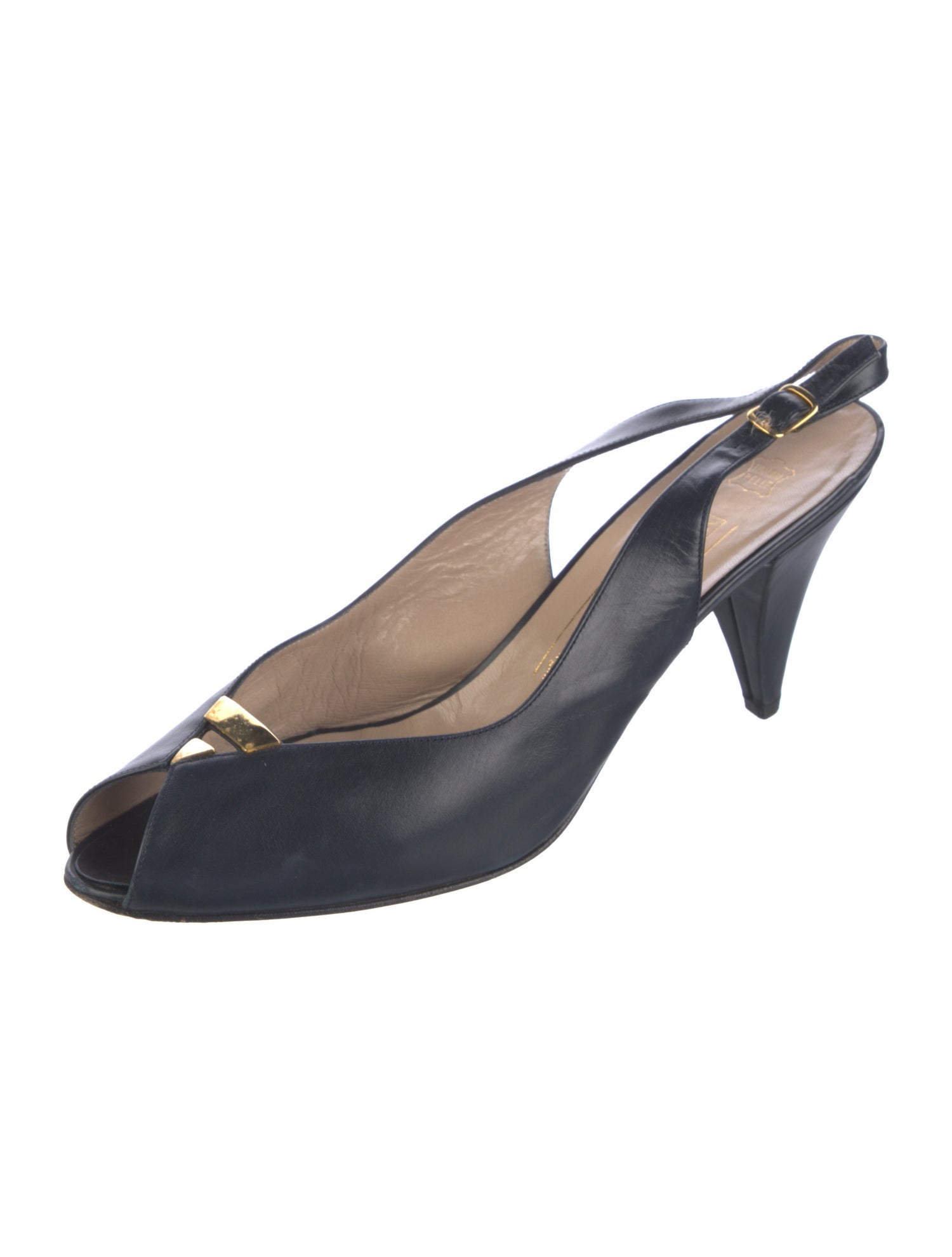 Bruno Magli Leather Slingback Pumps