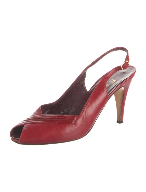 Bruno Magli Leather Printed Slingback Sandals