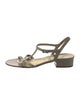 Bruno Magli Leather T-Strap Sandals