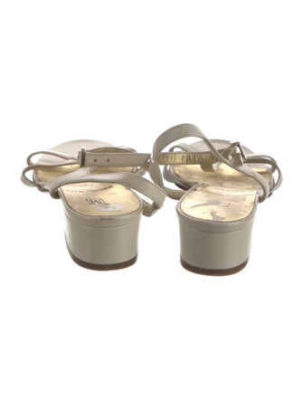 Bruno Magli Leather T-Strap Sandals