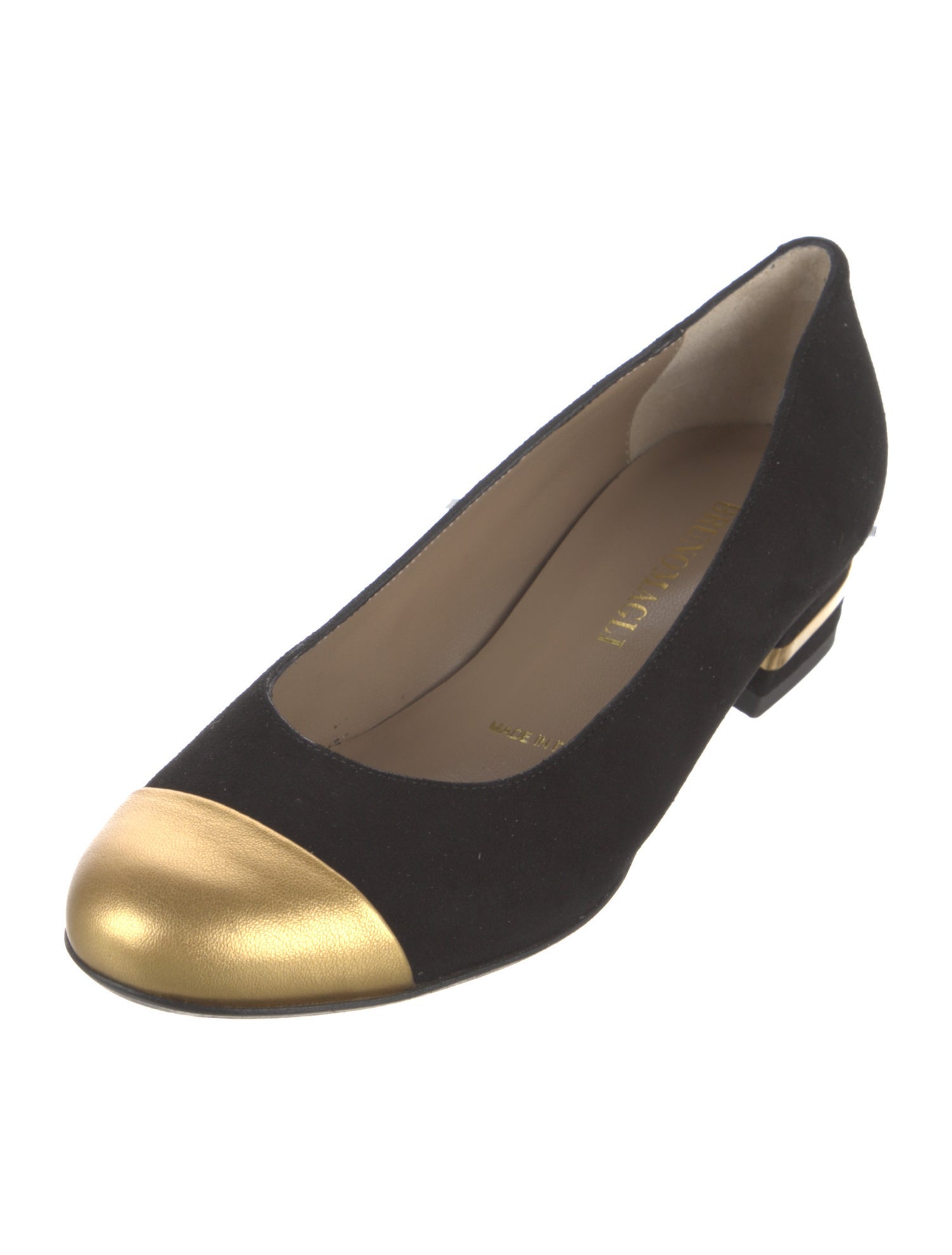 Bruno Magli Suede Colorblock Pattern Pumps