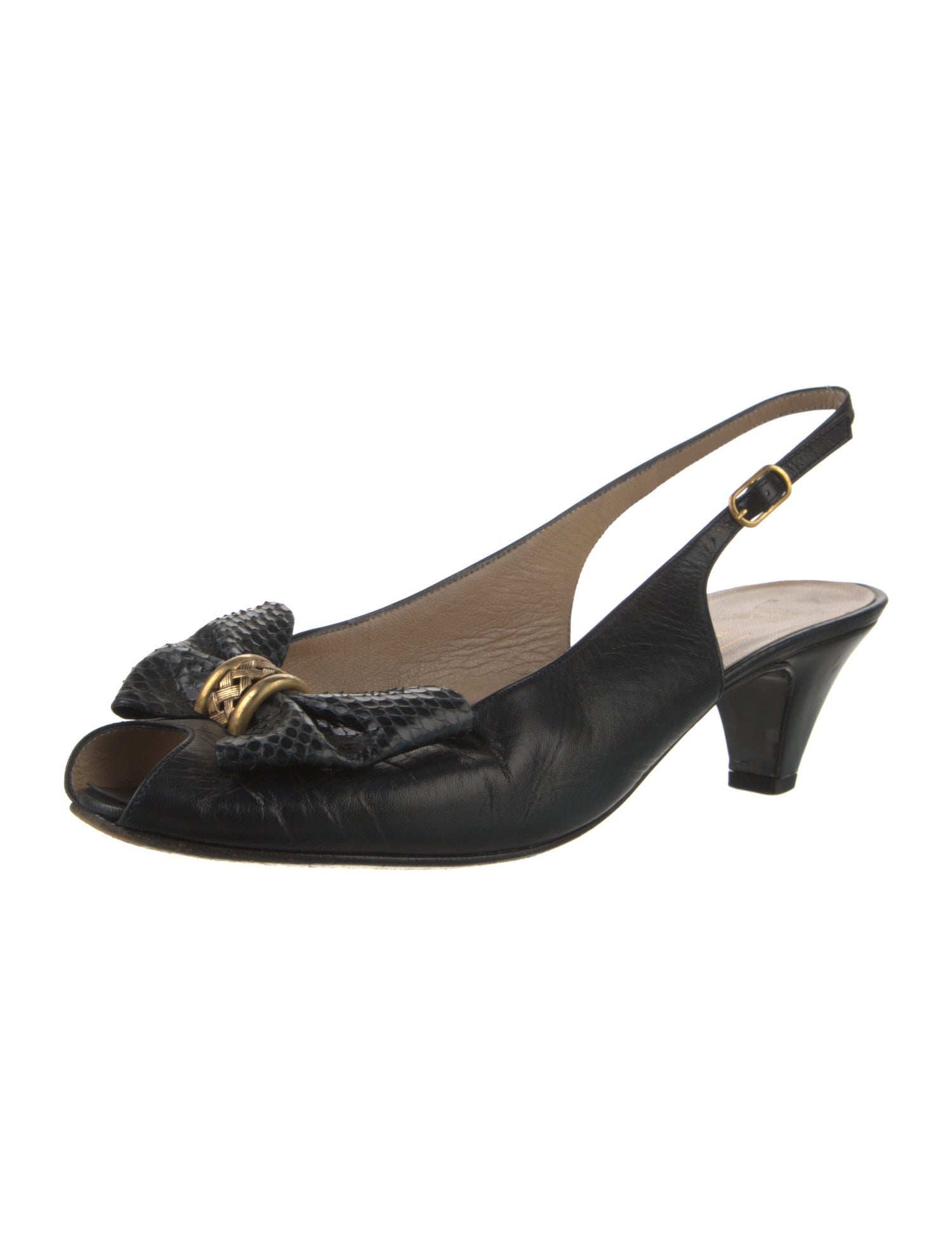 Bruno Magli Leather Slingback Flats