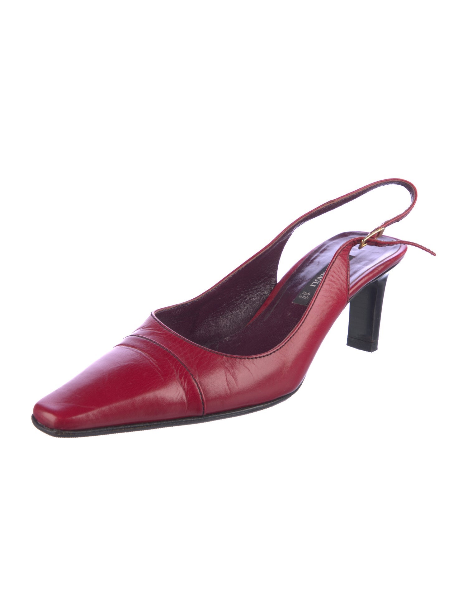 Bruno Magli Leather Slingback Pumps