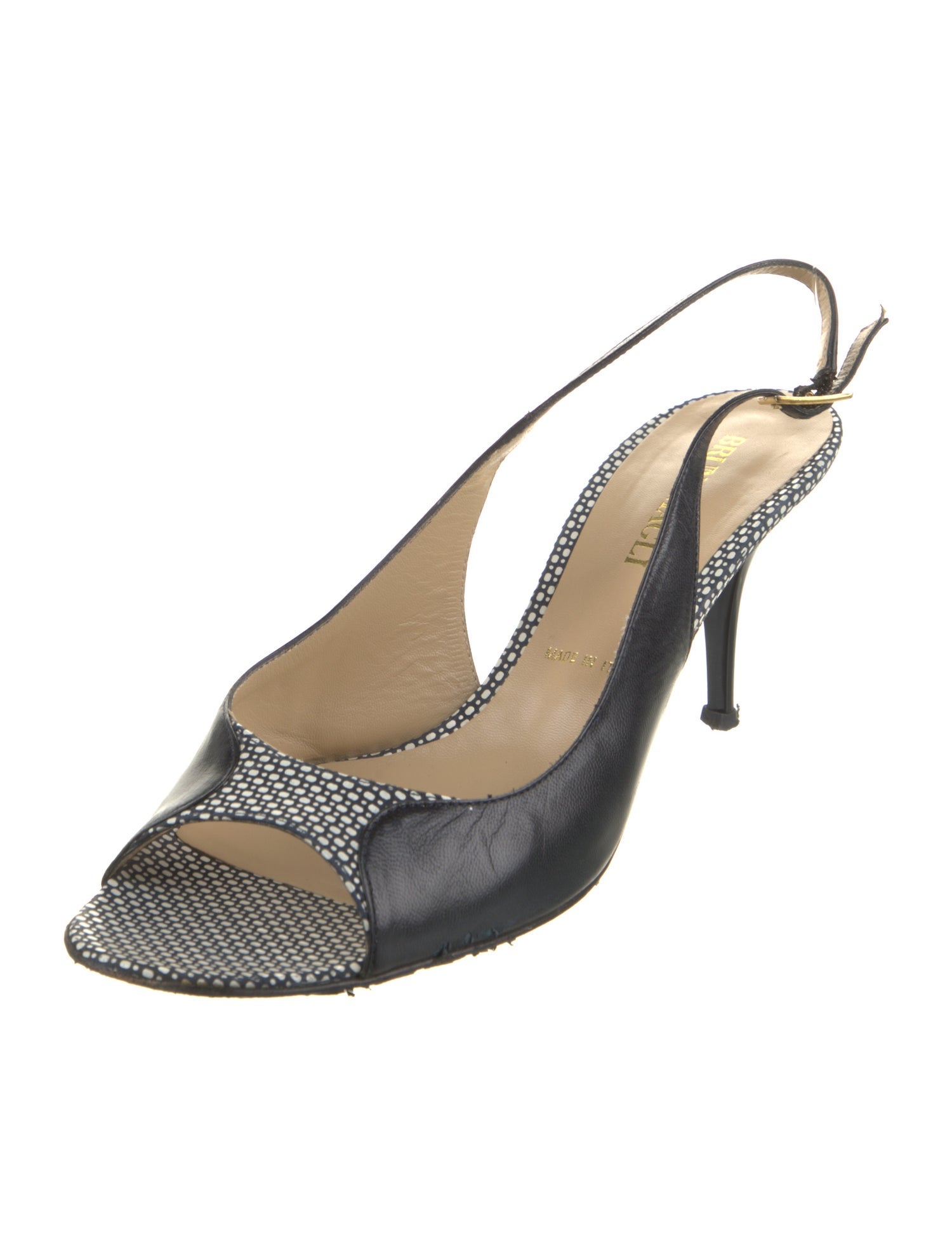 Bruno Magli Leather Slingback Sandals