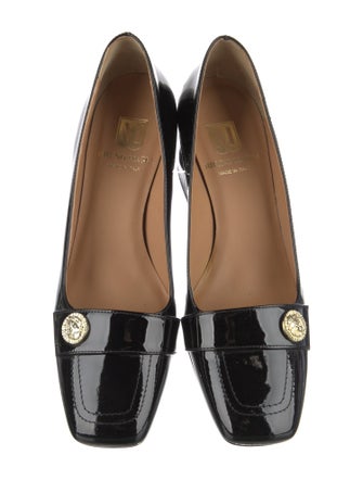 Bruno Magli Patent Leather Bow Accents Pumps