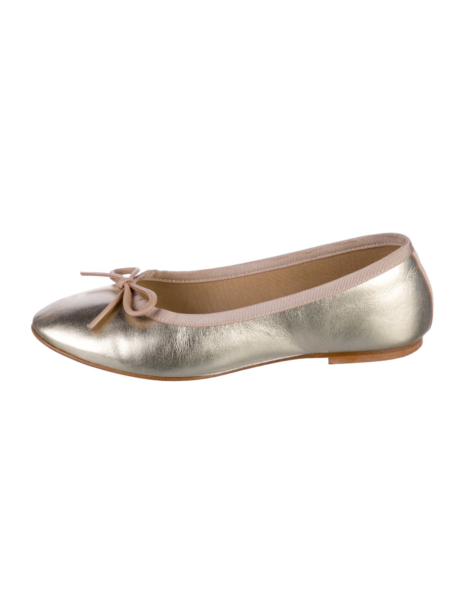 Bruno Magli Leather Bow Accents Ballet Flats
