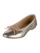 Bruno Magli Leather Bow Accents Ballet Flats