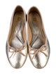 Bruno Magli Leather Bow Accents Ballet Flats