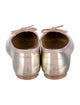 Bruno Magli Leather Bow Accents Ballet Flats