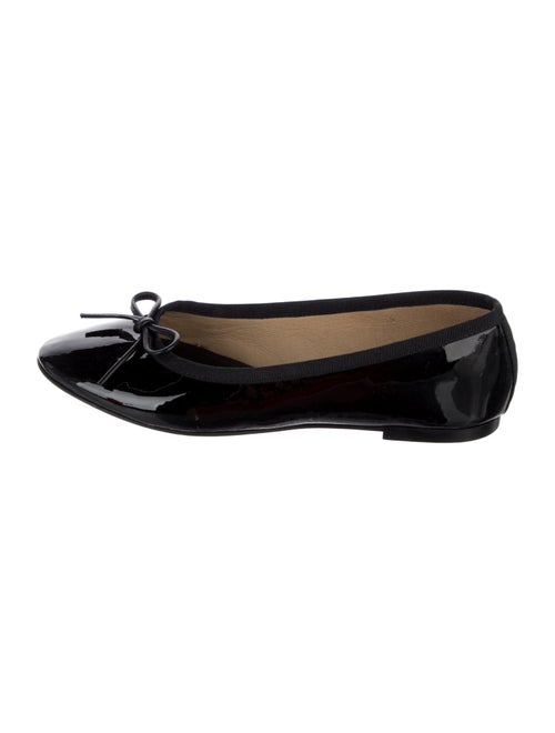 Bruno Magli Patent Leather Bow Accents Ballet Flats