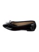 Bruno Magli Patent Leather Bow Accents Ballet Flats