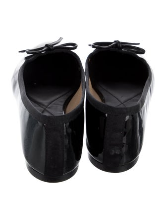 Bruno Magli Patent Leather Bow Accents Ballet Flats