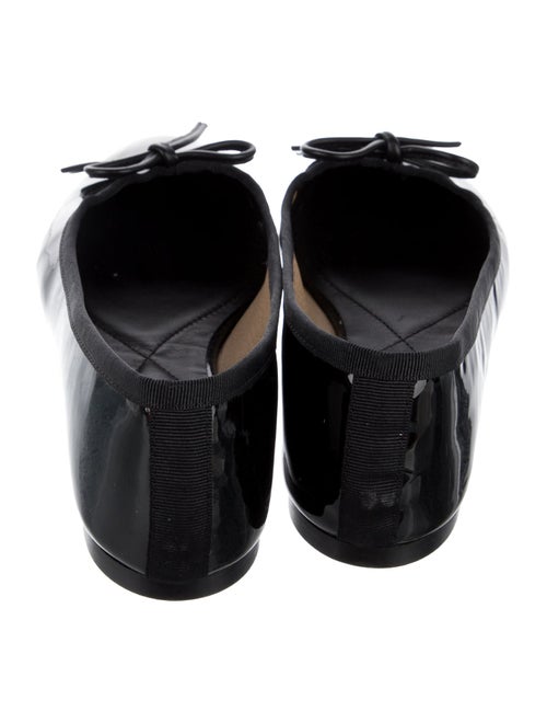 Bruno Magli Patent Leather Bow Accents Ballet Flats