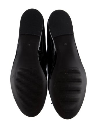 Bruno Magli Patent Leather Bow Accents Ballet Flats